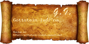 Gottstein Ivána névjegykártya